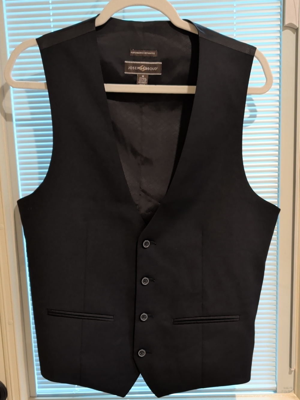 Joseph Abboud Men's V- Neck Vest Black Color Size M